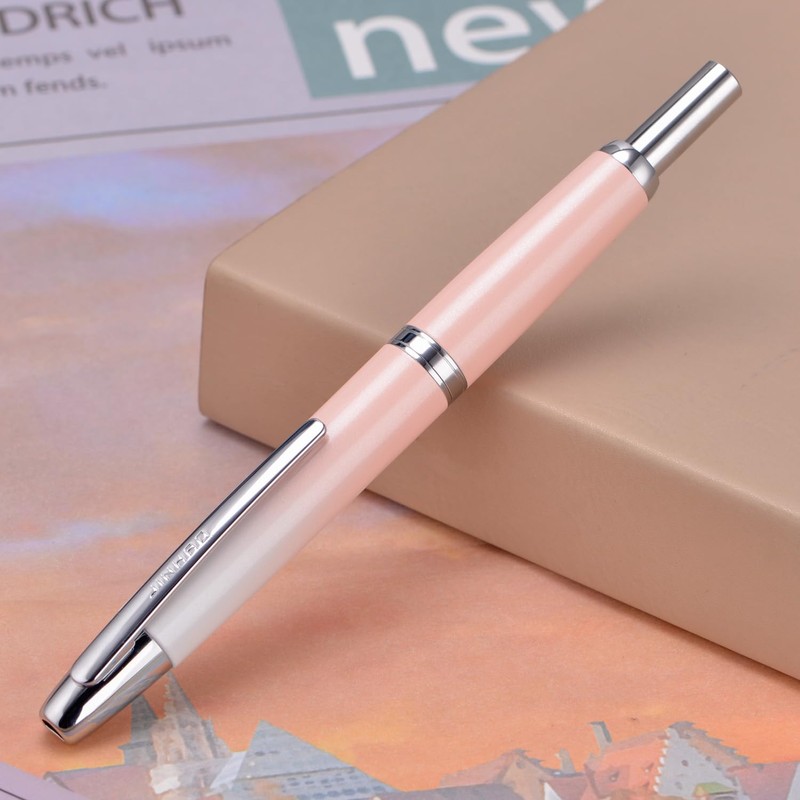 Jinhao 10 Series Press Gradient Peach Pink Retractable Extra Fine