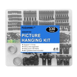 FUZANWJ Picture Hanging Kit, 330pcs Picture Hangers, Wall Hangers, Nails for Hanging Pictures, Wall Hanging Kit, Hanging Wire, Screw Eyes, D Ring and Picture Hanging Tool for Frame Canvas Mounting