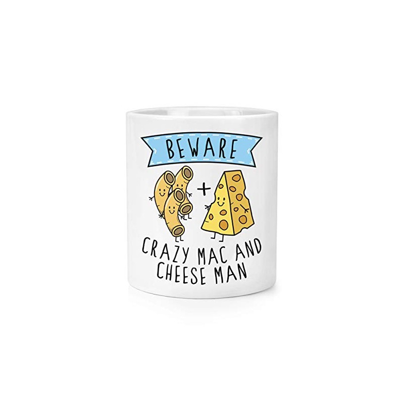 Beware Crazy Mac And Cheese Man Makeup Brush Pencil Pot