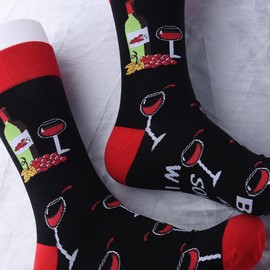 Wine Lover Gift Socks for Women Men Funny Husband Wife Valentines Day Gifts for Boyfriend Girlfriend Wine Lovers Birthday Gifts for Best Friend Bestie If You Can Read This Bring Me Wine Socks Cotton