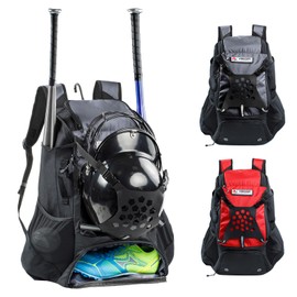 VIGEGARI Youth Baseball Bag, Baseball Backpack for Boys,Youth, Adults-Bat Bag, Softball Bag, T-Ball, Softball Equipment & Accessories for Bat, Glove Holder, Helmet, Shoes Compartment, Baseball Gifts
