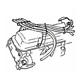 Inline Tube Replacement for 1968-70 Pontiac, GTO, Firebird Spark Plug Wire Loom All V8 Cars Driver and Passenger Rear 2pc