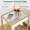 HOOBRO Side Table with Charging Station, End Table with USB