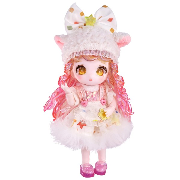 ICY Fortune Days 15cm Bjd Doll - Anime Style Doll Set, Gift, Decoration, DIY Exercise, Perfect for Collecting, Girl Doll 8+(Aries)