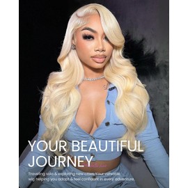 Arabella 613 Lace Front Wig Human Hair 5X6 613 Glueless Wigs Human Hair 240% Density 613 Human Hair Wig Pre Cut Lace and Pre Plucked (22inch, 613 6X5 Body Wave Wig)