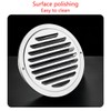 Qrity Vent Outlet Stainless Steel Vent Covers, Round Louver Grille