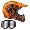 Typhoon Adult ATV Helmet & Goggles Gear Combo, Matte Orange