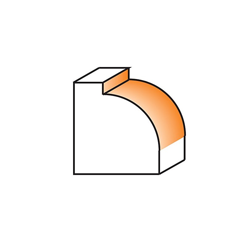 CMT 838.380.11 Roundover Bit, 1/4-Inch Shank, 1/2-Inch Radius, Carbide-Tipped
