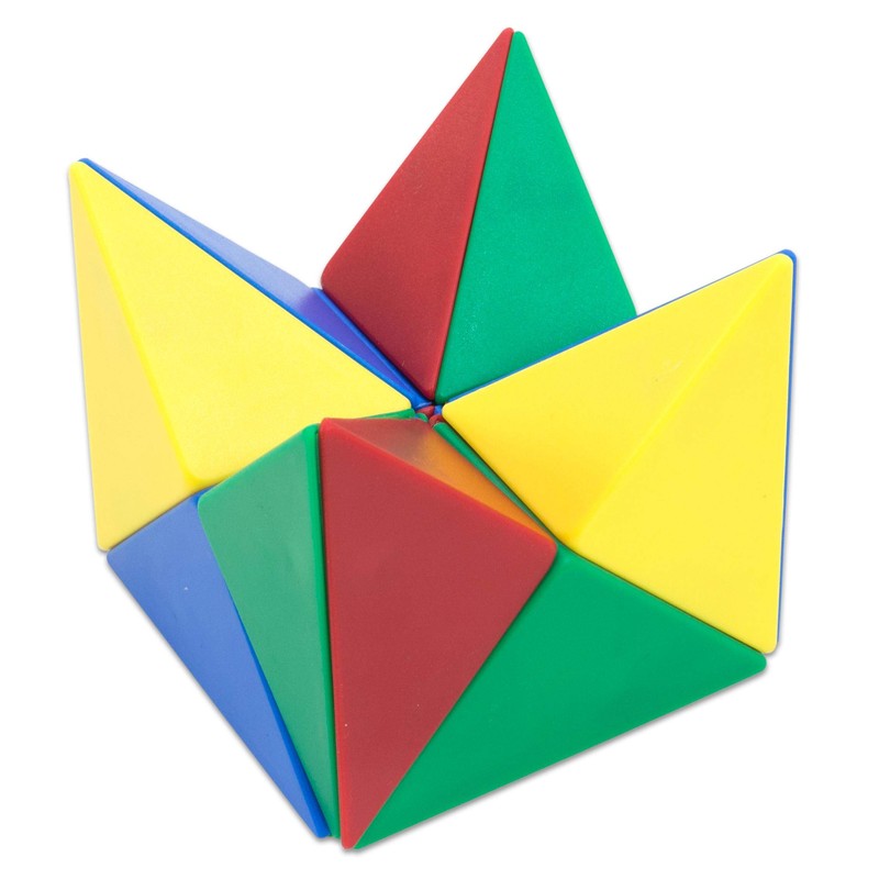 Betzold - Magnetwürfel aus 24 farbigen Tetraedern - Geometrie-Bausatz Mathematik