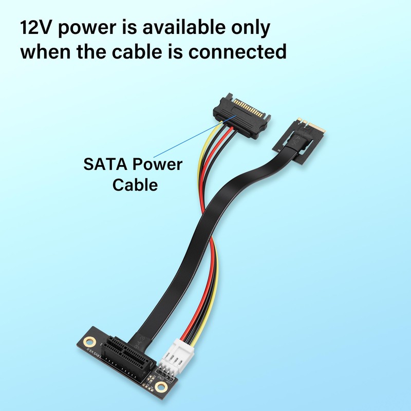 SinLoon M.2 NGFF Key A+E to PCIe X1 Extender Cable