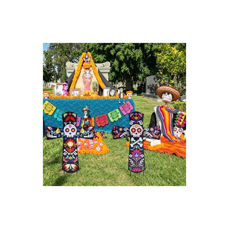 Hogardeck Dia de Los Muertos - Juego de 2 estacas