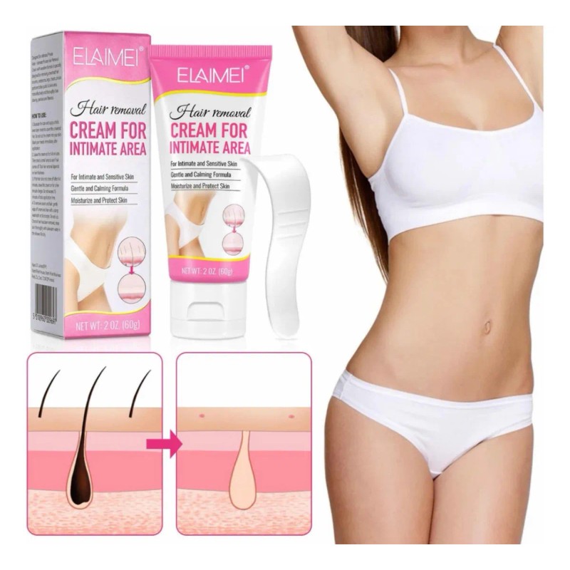 Crema Depiladora Zonas Íntimas Elimina Vello Hidratante