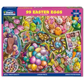 White Mountain Easter Puzzles 1000 Pieces Spring Collage Jigsaw Puzzle for Adults and Families - Easter