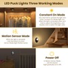 LightingWill Motion Sensor Puck Lights, Dimmable Under Cabinet Light, 3