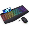 Wireless Keyboard and Mouse Combo - Dual System Gaming RGB