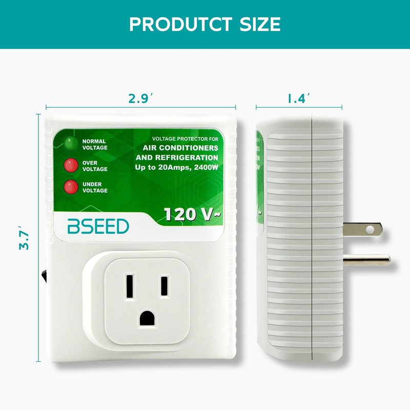 BSEED Surge Protector, Surge Protector Outlet for Refrigerator, Wall Power