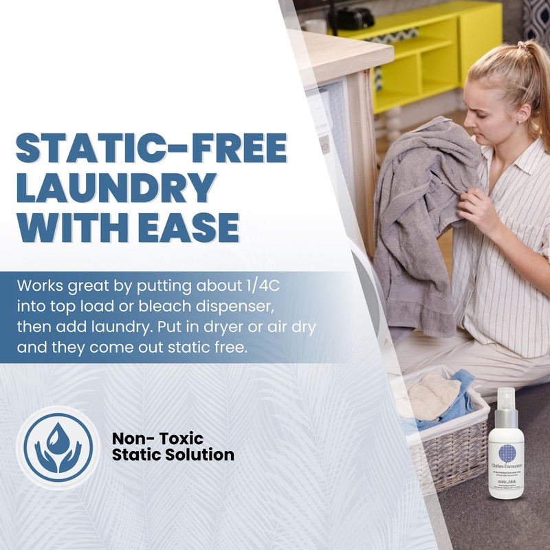 Static Blok Anti-Static Spray for Clothes - Instantly Eliminate Static