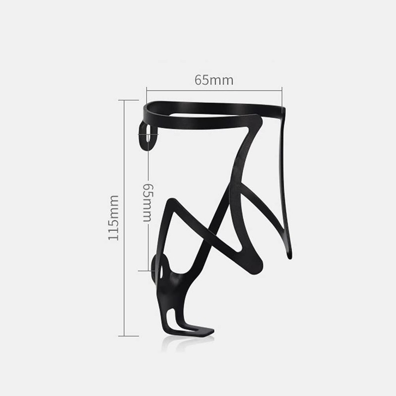 Bynccea Bicycle Bottle Holder Black Aluminium Bottle Holder for Bicycles