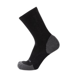 GRIP6 Everyday Merino Wool Socks - Lightweight Wool Hiking Socks - Warm Crew Socks for Men and Women - Cold Weather Gear - Black, Medium (1-pack)
