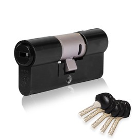 XFORT Colossus Matt Black 3 Star Kitemarked Euro Cylinder Lock 50EX/50 (100mm), British Standard TS007 Anti-Snap Barrel Lock, uPVC Door Lock.