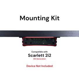 Iron Prints Desk Mount Kit for Focusrite Scarlett 2i2 (4th Gen) - Under Desk Mount Brackets - Black