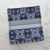 Checkbook Cover - Billfold Wallet - Gray Fabric Checkbook Holder