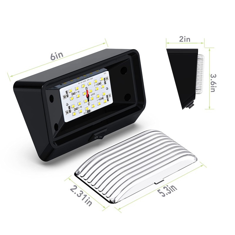 Leisure LED 2 Pack RV Exterior Porch Utility Light with