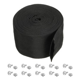 PATIKIL 2.8" 16FT Protective Hose Sleeve with Snap Fastener, Polyester Fiber Cable Cover Sheath Protection for Welding Tig Torch Hydraulic Hose, Black