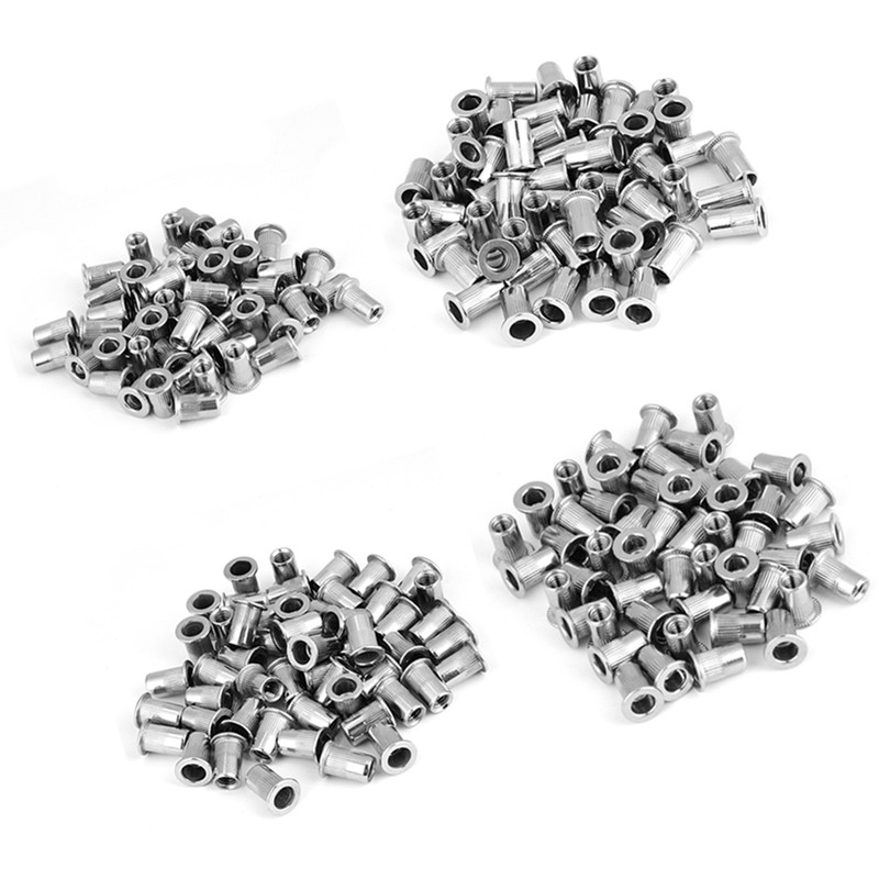 200pcspcs Threaded Insert M3, M4, M5, M6 304 Stainless Steel