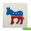 GREENHANDSHAKE Democratic Symbol, Artistic Donkey Greeting Card, Patriotic American, Quilling