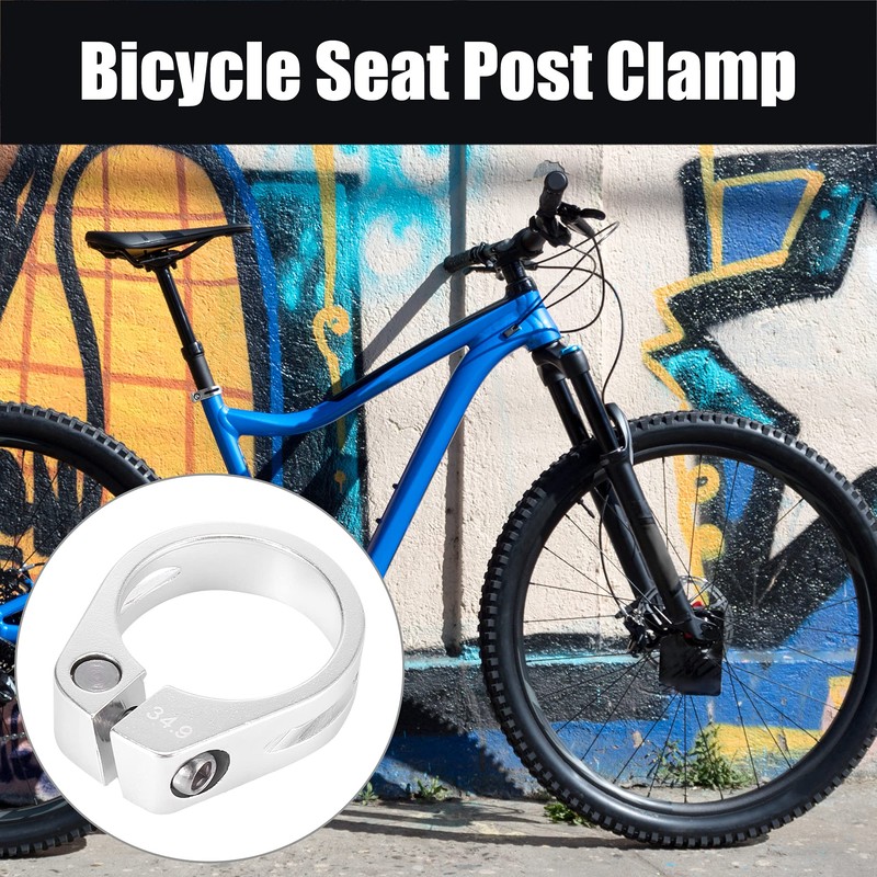 X AUTOHAUX 34.9mm Aluminium Alloy Bike Bicycle Seat Post Clamp