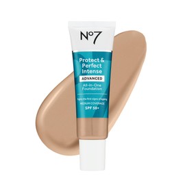 No7 Protect & Perfect Advanced All in One Foundation - Warm Beige - Age Defying Foundation Makeup with SPF 50 - Makeup Base Cream Helps to Reduces Redness & Blurs Visible Pores (30ml)