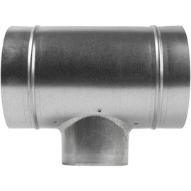 6'' Inch Duct T-Joint Splitter to 4" Inch 90° Degree Branch Connector for Exhaust Systems - T-Shaped Metal Junction - Triple Ventilation Splitter Adapter, 3 Way 6x4x6 Dryer Vent Attachment