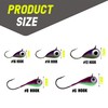Reaction Tackle Wolfram-Eisvorrichtung, 6 mm, blau, leuchtend, 6er-Pack mit langem