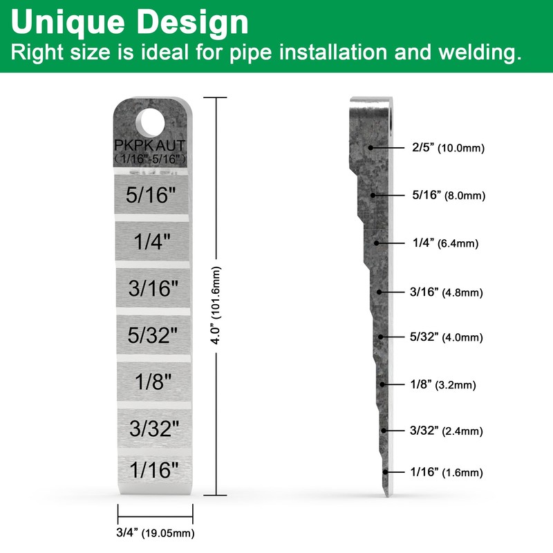 2Pcs 2130 Small Pipe Spacer Wedge Stepped Guage (3/4" x