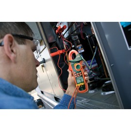 Extech EX623 True RMS 400A AC/DC Clamp Meter with Dual Type K, InfraRed Thermometer and NCV
