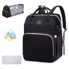 AHNTTGS Diaper Bag with Changing Station,Baby Diaper Bag,Large Capacity,900d Excellent Oxford(Upgrade Black)