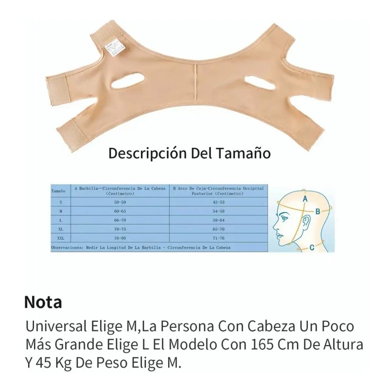 Mentonera Faja Oferta Reduce Arruga Papada Cachete Mejilla
