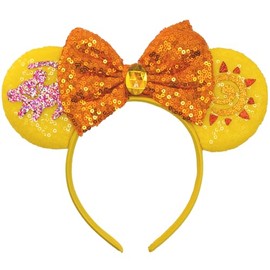 ZHENNAN Mouse Ear Headbands for Women and Men, Cute King Lion Bow Ear Hairbands for Adults, Birthday Party Favors Hair Accessory