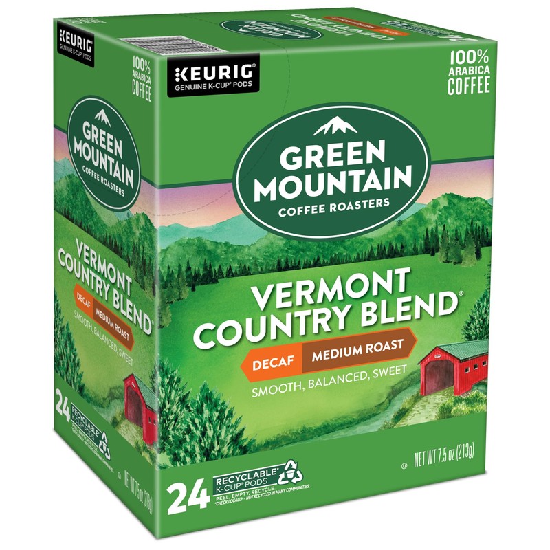Green Mountain Coffee Roasters Vermont Country Blend Decaf, Keurig Single-Serve