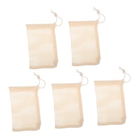 BIUDECO 5Pcs Natural Sisal Soap Bags Exfoliating Mesh Pouch for Bar Soap Efficient Foaming Gentle Cleansing Tool for Body and Facial Care Beige for Bath Shower Use