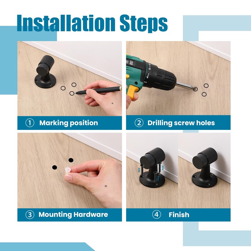 Yaocom 1 Pack Heavy Duty Floor Mounted Door Stop 3