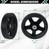 CheeMuii 4 Pcs 7 Inch Lawn Mower Wheels 4 Pack