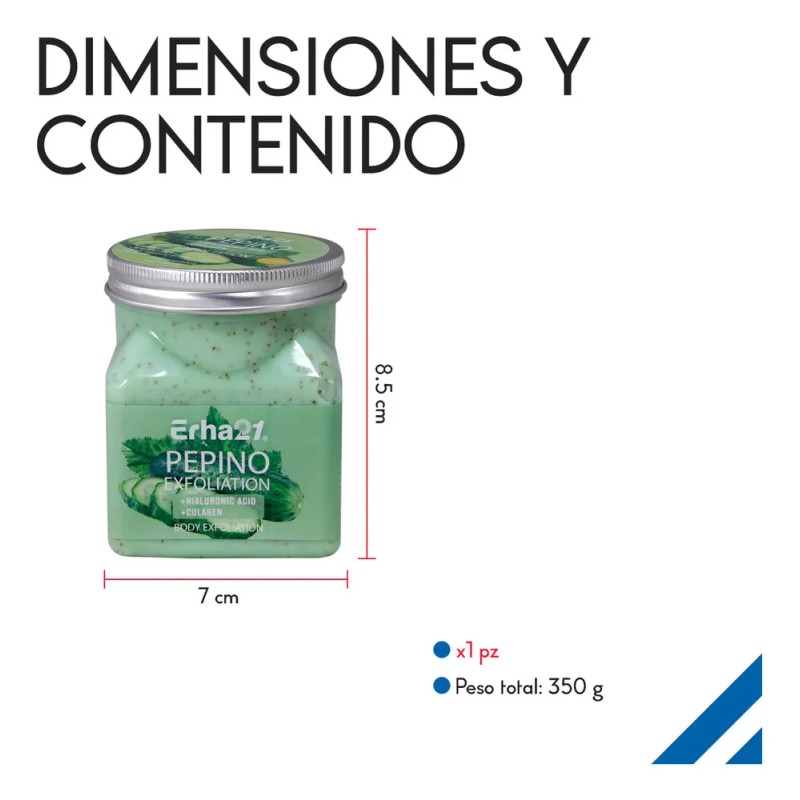 Exfoliante Corporal Pepino 350 ml Refrescante e Hidratante