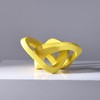 LCCCK Infinity Knot Sculpture Yellow Knot Decor Object, Abstract Knick