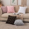 MIULEE Cushion Cover Wool Faux Fur Throw Pillow Case Wavy