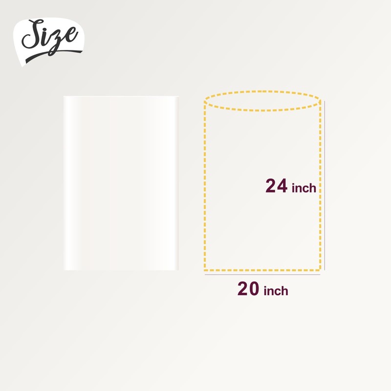 mioule Shrink Wrap Bags for Gift Baskets, 20Pcs 20x24 Inches