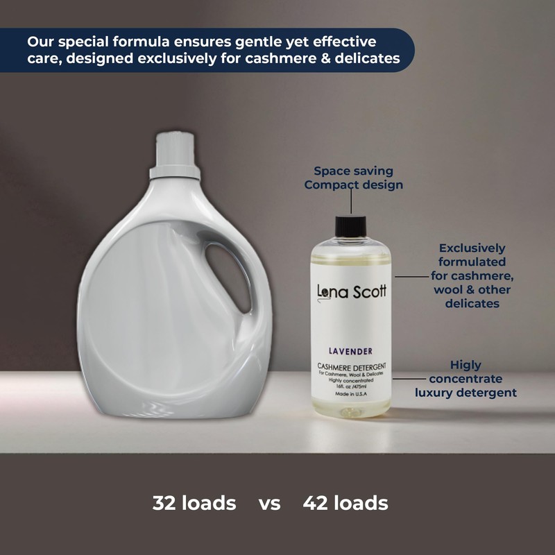 Cashmere, Wool & Delicates Shampoo Detergent 475ml - Lavender