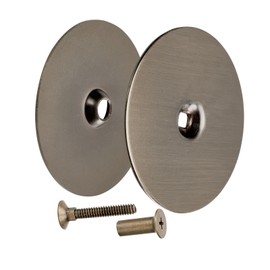 Door Knob Cover Plate, 2-5/8" Deadbolt Door Hole Cover, Solid Steel Brushed - 1 Pack