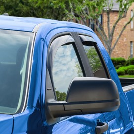 Goodyear Shatterproof in-Channel Window Deflectors for Trucks Toyota Tundra 2007-2021 Double Cab, Rain Guards, Window Visors for Cars, Vent Deflector, Truck Accessories, 4 pcs- GY003411LP
